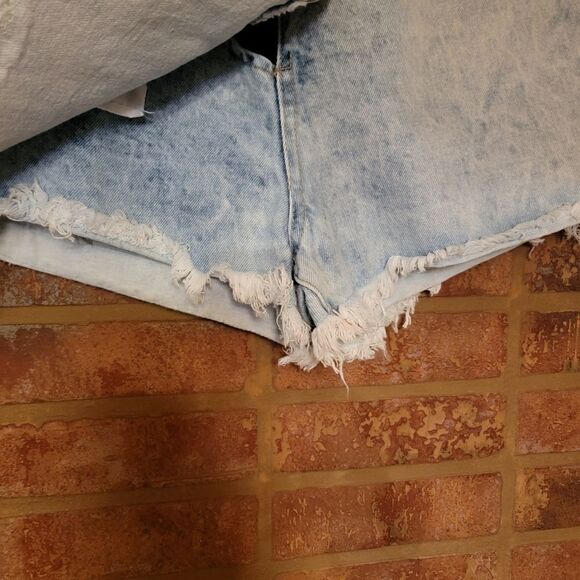 Vintage Flying Angel button fly Jean Skort Size 7 - Picture 3 of 6